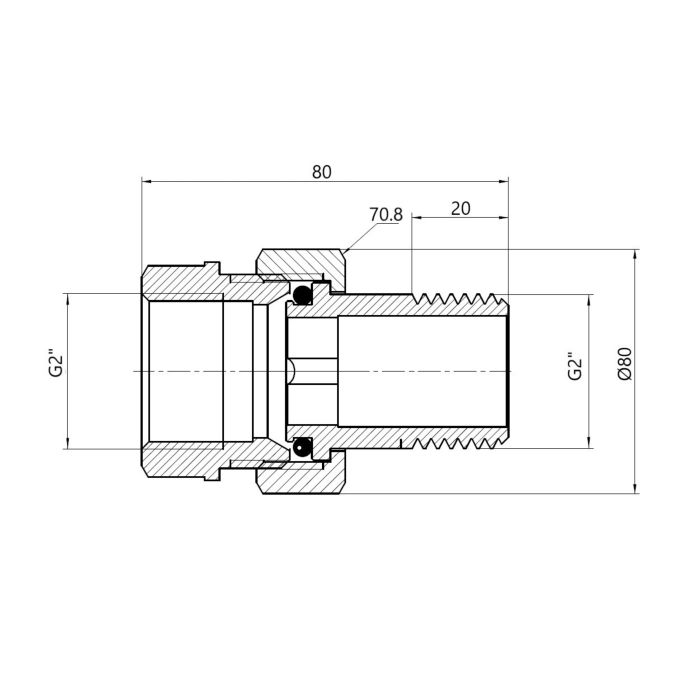 Згін "Американка" Thermo Alliance Forte 2" прямий SF190W50