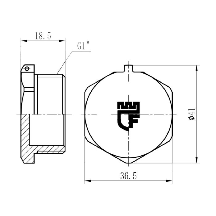 Заглушка Thermo Alliance Forte 1" ЗР SF35325