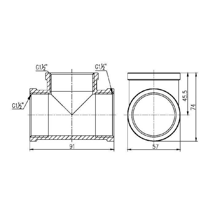 Трійник Thermo Alliance Forte 1" 1/2 ВВ SF36140