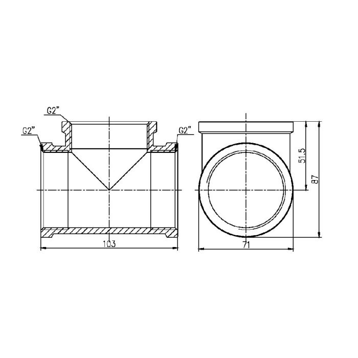 Трійник Thermo Alliance Forte 2" ВВ SF36150