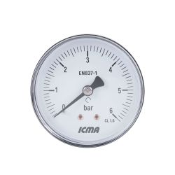 Манометр Icma 1/4" 0-6 бар, заднє підключення №243