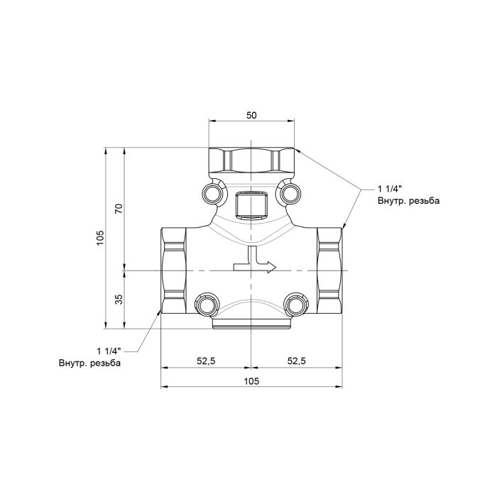 Антиконденсаційний клапан Icma 1" 1/4 55°C №133