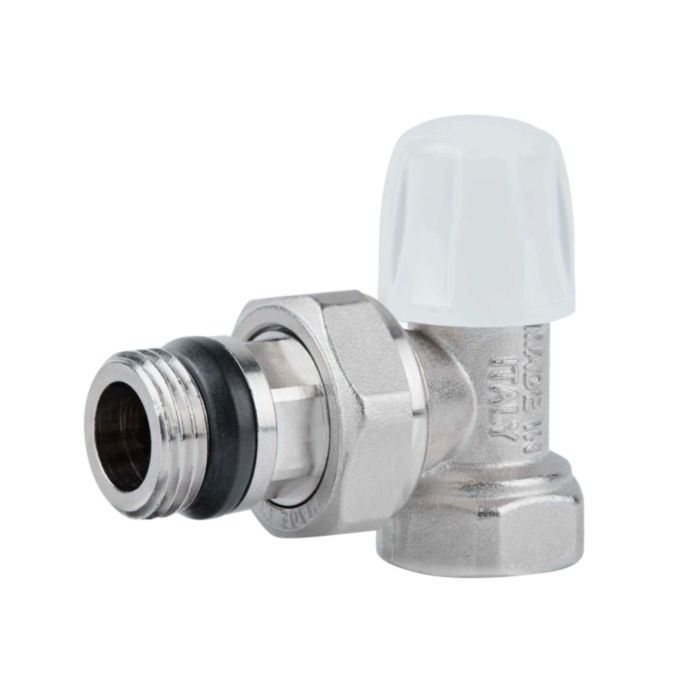 Кран радіаторний Icma 1/2" з антипротіканням кутовий без ручки №805+940