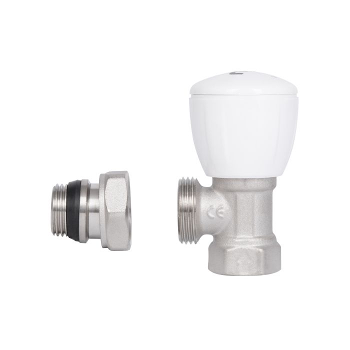 Кран радіаторний Thermo Alliance Standart Powerful 1/2" з антипротіканням кутовий SF232W15