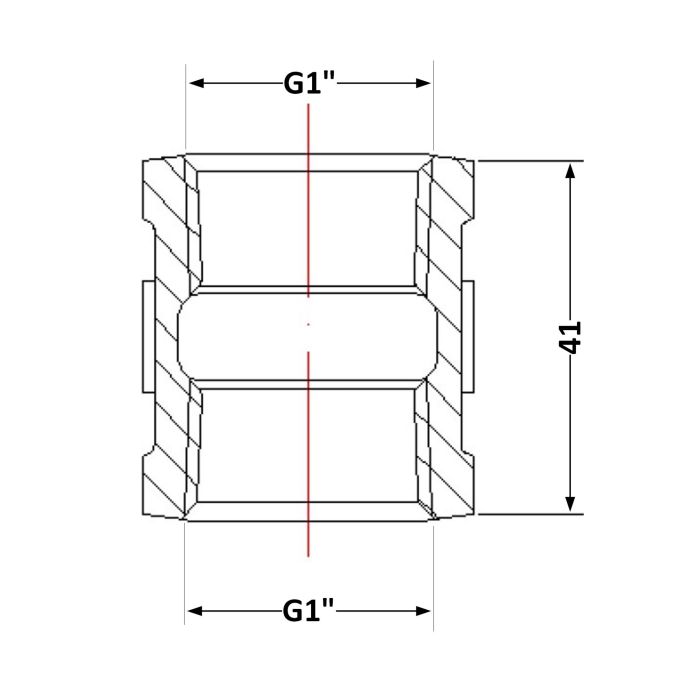 Муфта чавунна 1" ВР