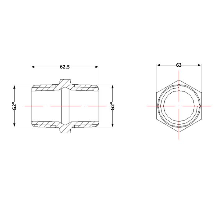 Ніпель чавунний 2" ЗР
