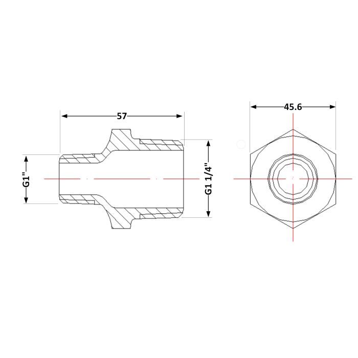Ніпель чавунний 1" 1/4х1" ЗР
