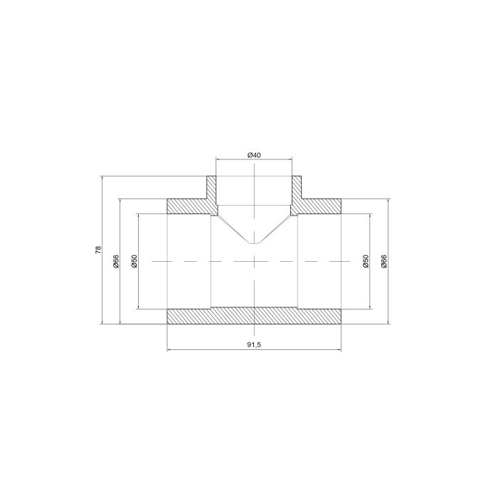 Трійник PPR Thermo Alliance 50х40х50