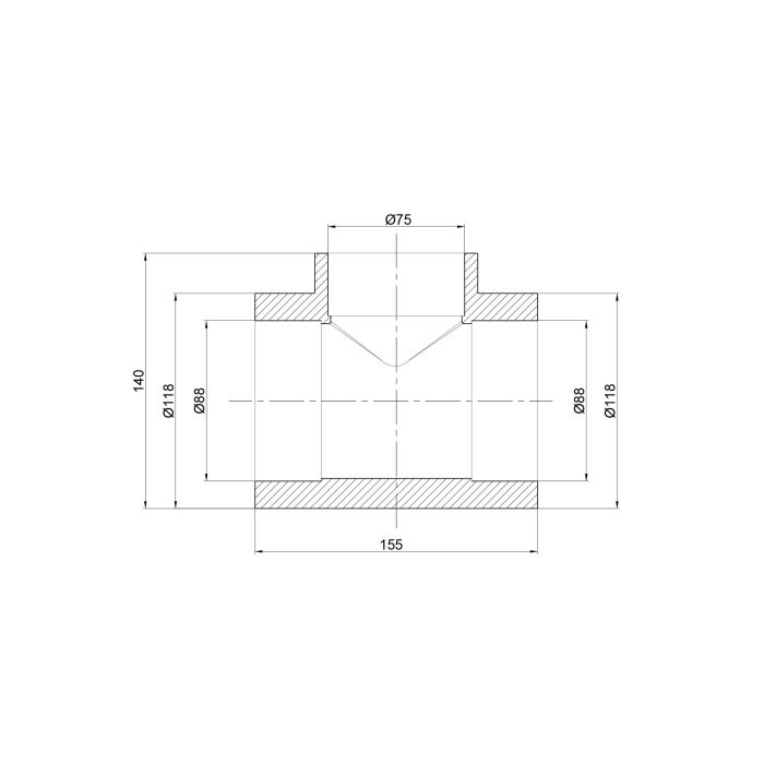 Трійник PPR Thermo Alliance 90х75х90