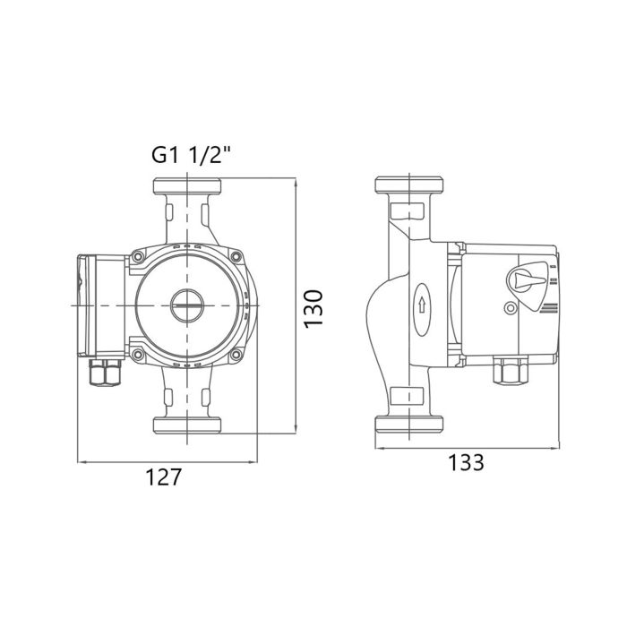Насос циркуляційний GRS UPS 25/60/130 (сірий)
