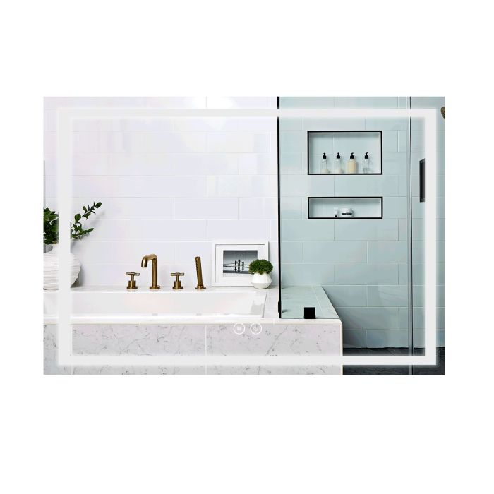 Дзеркало Qtap Mideya MI1) 1200х800 з LED-підсвічуванням Touch, з антизапотіванням, димером QT2078F613W