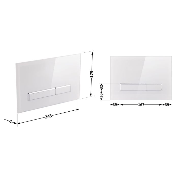 Панель змиву для унітаза Qtap Nest QT0111V1105GW