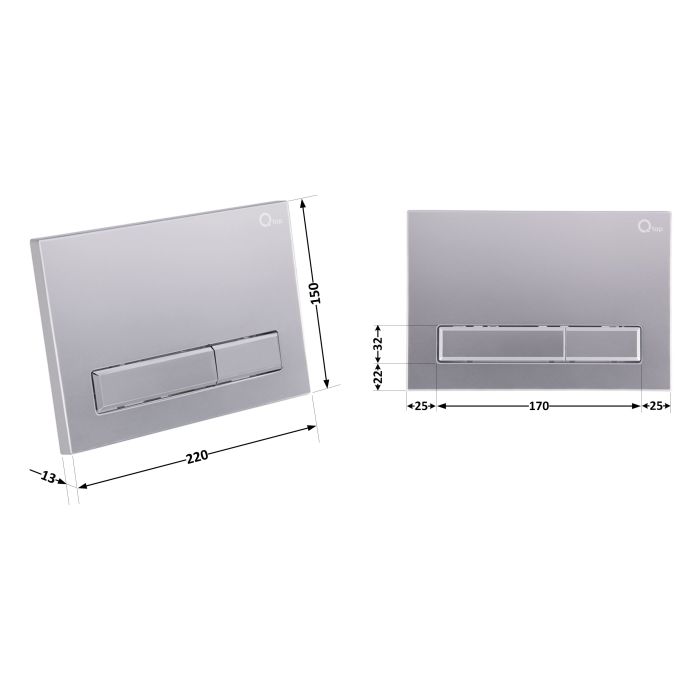 Панель змиву для унітаза Qtap Nest QT0111M08382SAT