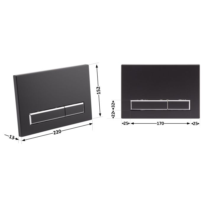 Панель змиву для унітаза Qtap Nest QT0111M08V1091MB