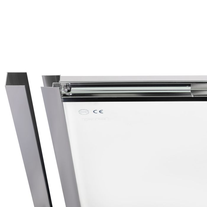 Душові двері в нішу Qtap Taurus CRM201-11.C6 97-108x200 см, скло Clear 6 мм, покриття CalcLess