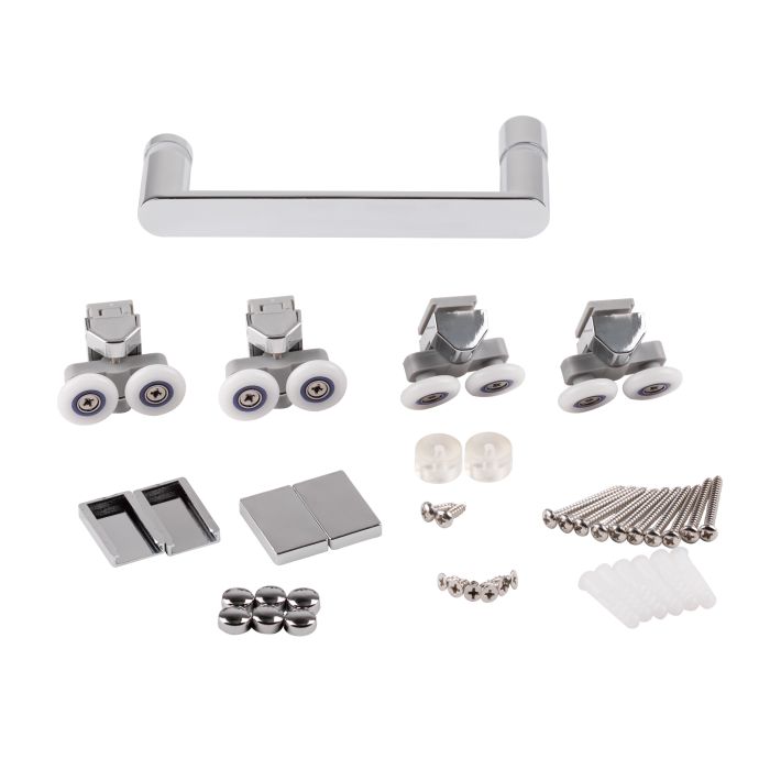 Душові двері в нішу Qtap Taurus CRM201-11.C6 97-108x200 см, скло Clear 6 мм, покриття CalcLess