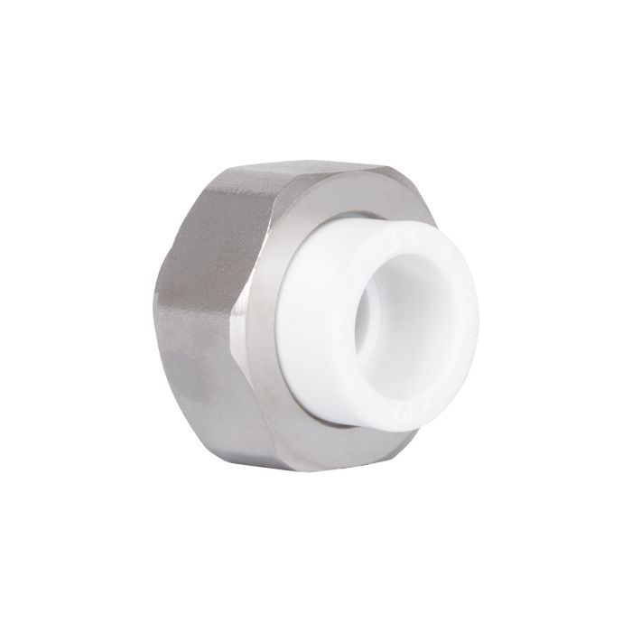 Згін "Американка" латунна зі зварною головкою PPR Blue Ocean "Білий" 20х1/2" ВР