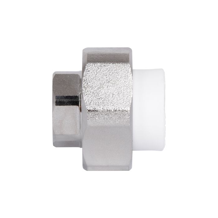 Згін "Американка" латунна зі зварною головкою PPR Blue Ocean "Білий" 20х1/2" ВР