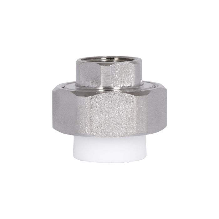 Згін "Американка" латунна зі зварною головкою PPR Blue Ocean "Білий" 20х1/2" ВР