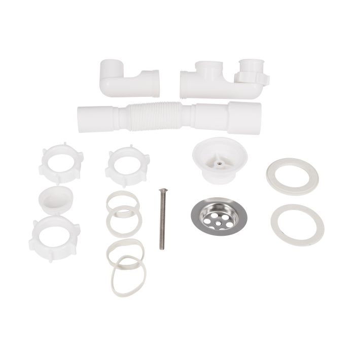 Сифон для душового піддона Lidz (WHI) 60 04 P001 00 з ревізією (вихід 40/50 мм)