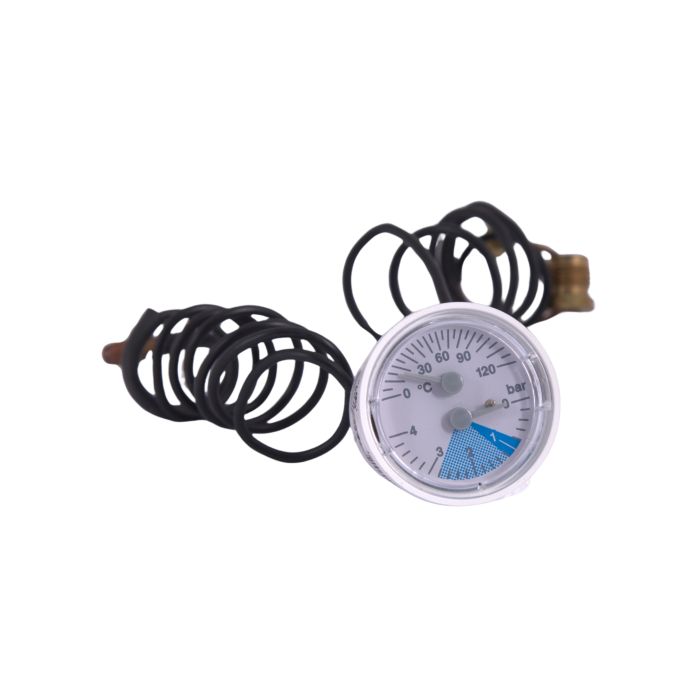 Термоманометр (різьба) (0-120 °С, 0-4 бар) для котлів FORMAT.ZIP 5, Metropolis (6217003) SIME