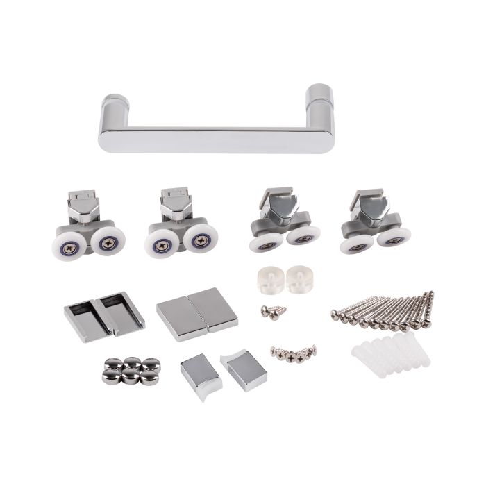 Душові двері в нішу Qtap Taurus CRM209-1.C6 90-100x200 см, скло Clear 6 мм, покриття CalcLess