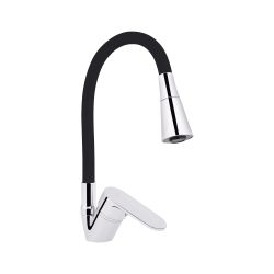 Змішувач для кухні Lidz Tani 008F3 з гнучким виливом (k40) LDTAN008F3BCR39484 Chrome/Black