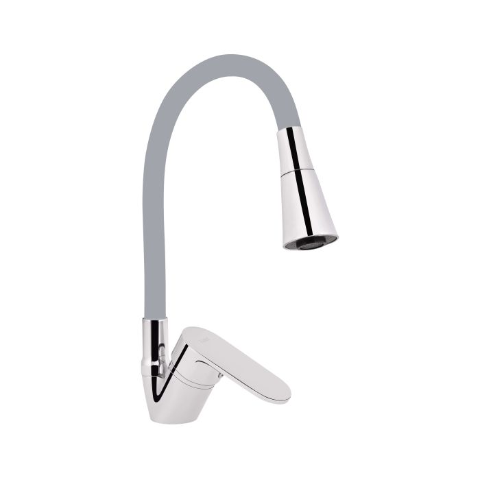 Змішувач для кухні Lidz Tani 008F3 з гнучким виливом (k40) LDTAN008F3GCR39507 Chrome/Grey