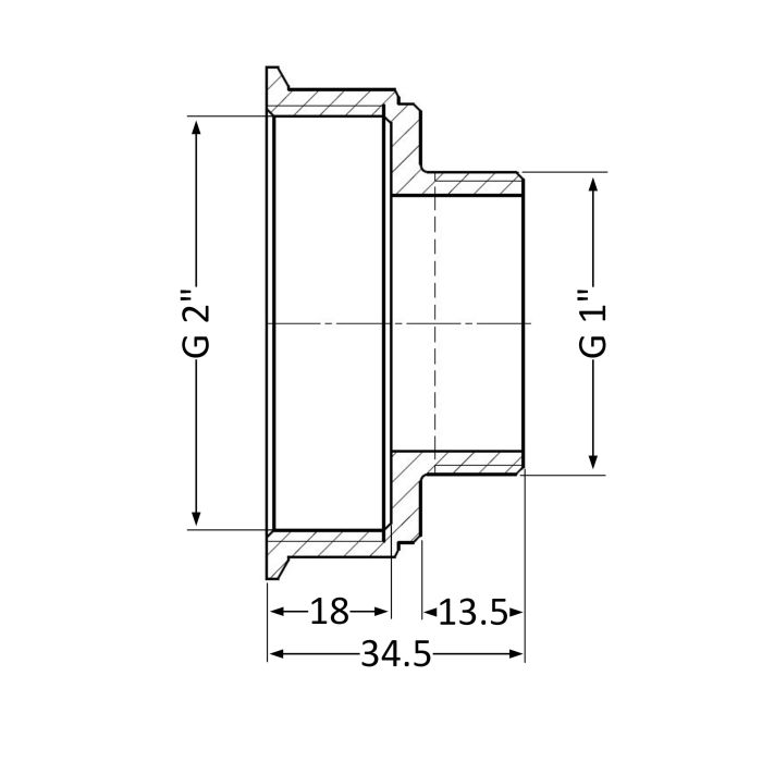 Перехідник Thermo Alliance Standart 2"х1" ВЗ SD4095025