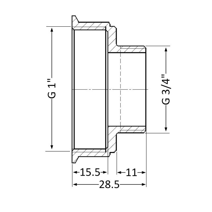Перехідник Thermo Alliance Standart 1"х3/4" ВЗ SD4092520