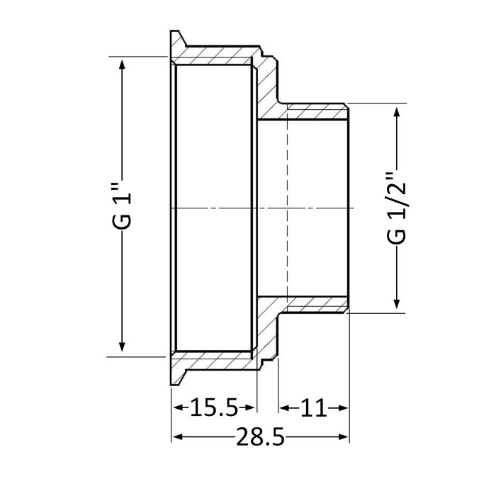 Перехідник Thermo Alliance Standart 1"х1/2" ВЗ SD4092515