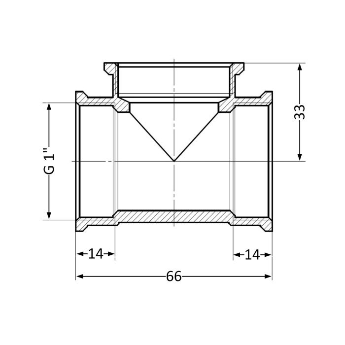 Трійник Thermo Alliance Standart 1" ВР SD41125
