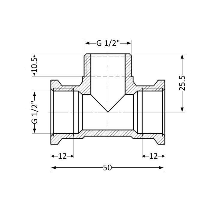 Трійник Thermo Alliance Standart 1/2" ВЗВ SD41515