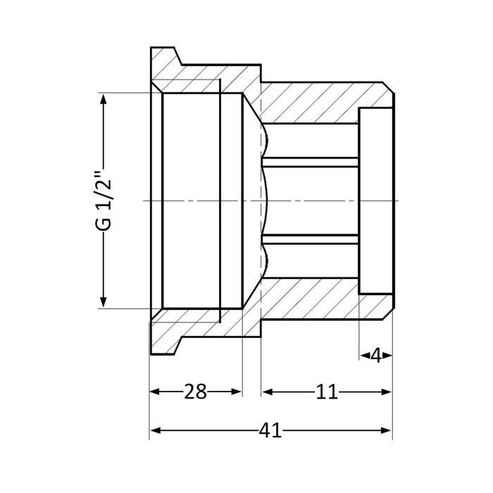 Подовжувач латунний Thermo Alliance Standart 1/2"ВЗ, L=30 мм SD4221530