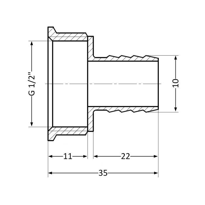 Штуцер Thermo Alliance Standart 10х1/2" ВР SD4261510