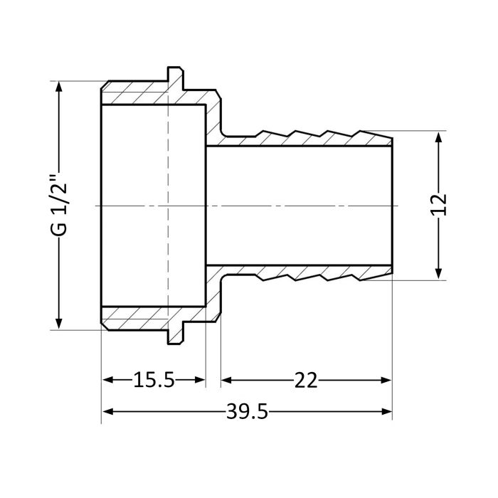 Штуцер Thermo Alliance Standart 12х1/2" ЗР SD4271512