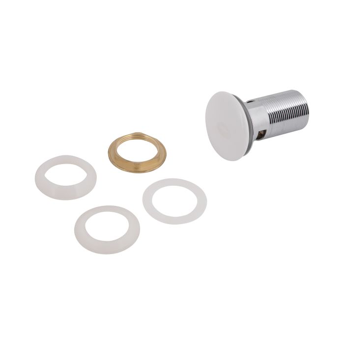 Донний клапан Pop-up для біде з переливом 70х70х110 mm White Qtap