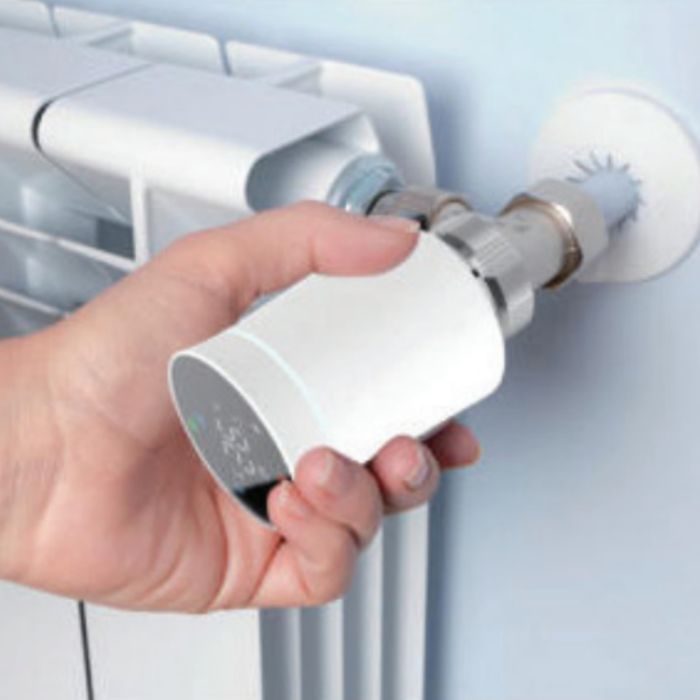 Бездротовий програмуємий сервопривiд для термостатичного крану (Білий матовий) ZTRV-BY-100(W)