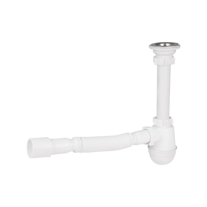 Сифон для раковини Lidz (WHI) LU06 колбовий (вихід 50 мм)