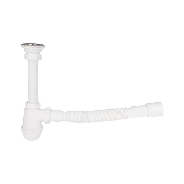 Сифон для раковини Lidz (WHI) LU06 колбовий (вихід 50 мм)