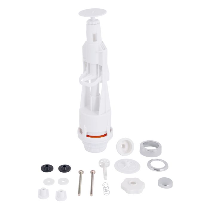 Зливний механізм для унітаза LT01 без клапана, Старт/Стоп, кнопка хром Lidz