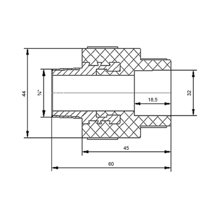 Муфта PPR Blue Ocean 32х3/4" ЗР