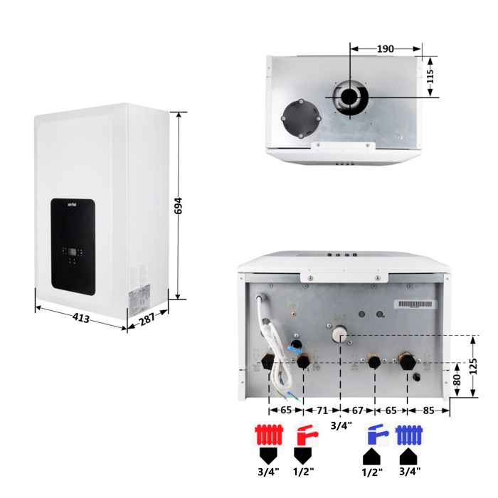 Котел газовий Airfel Elegant 24 кВт двоконтурний