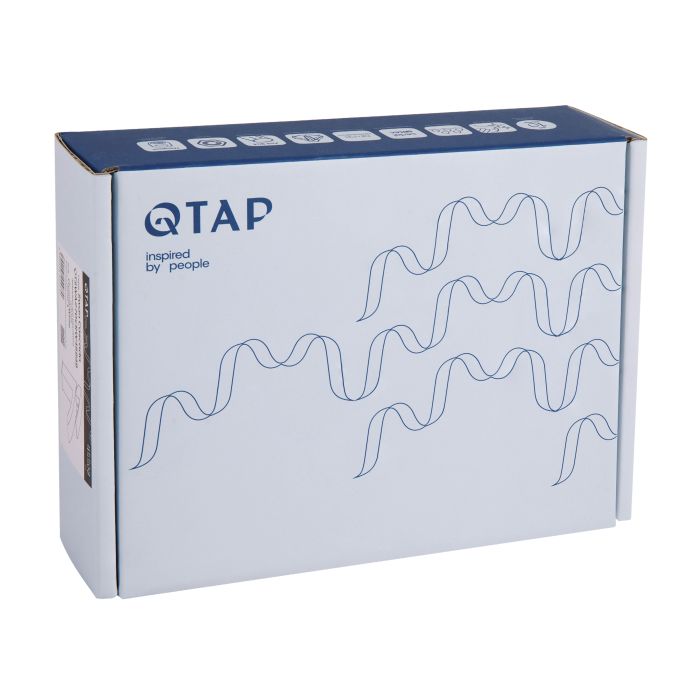 Змішувач для раковини Qtap Swan Cascada QTSWA270CRW45568 Chrome/White