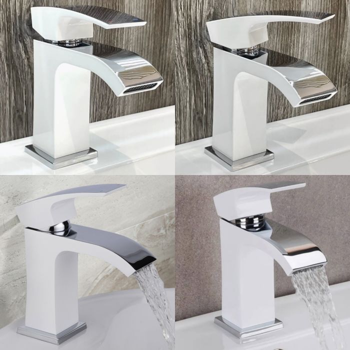 Змішувач для раковини Qtap Swan Cascada QTSWA270CRW45568 Chrome/White