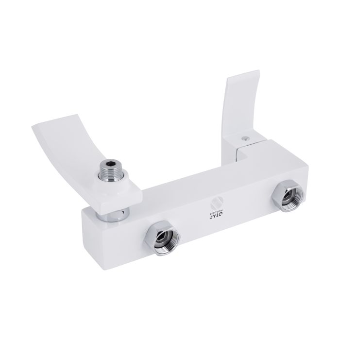 Змішувач для ванни Qtap Swan Cascada з поворотним виливом (з душовим гарнітуром) QTSWA260CRW45569 Chrome/White