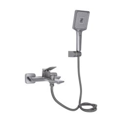 Змішувач для ванни Qtap Presto (з душовим гарнітуром) QTPRE259GRP45584 Graphite