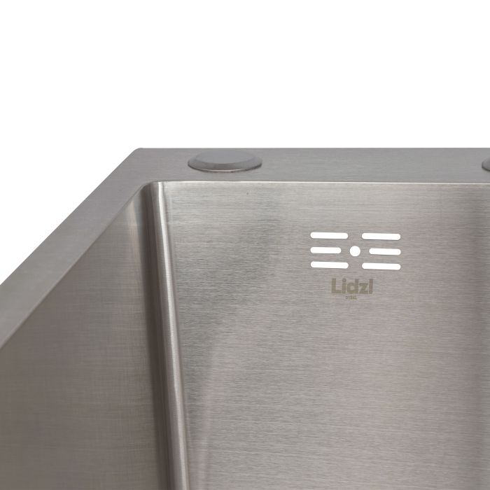 Мийка для кухні інтегрована Lidz Handmade H6350R крило праворуч (LDH6350BRUR45587) Brushed Steel 3,0/1,0 мм