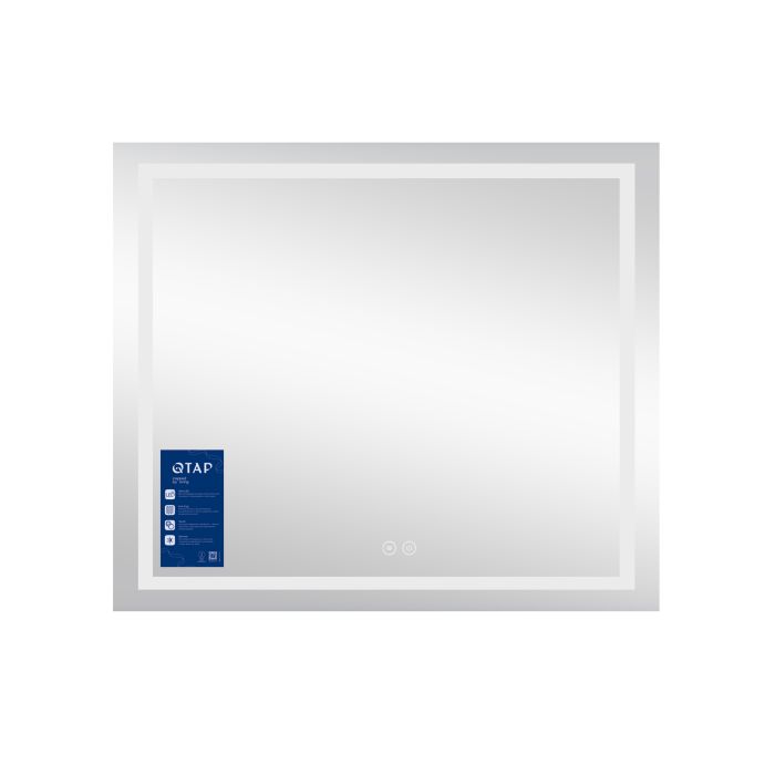 Дзеркало Qtap Mideya 800х700 з LED-підсвічуванням Touch, з антизапотіванням, з димером QT2078NCF8070W