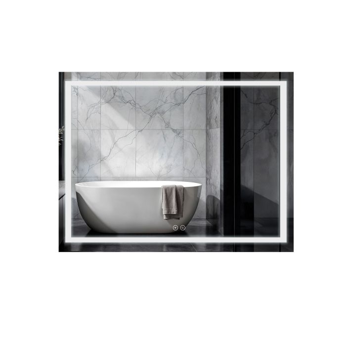 Дзеркало Qtap Mideya 900х700 з LED-підсвічуванням Touch, з антизапотіванням, з димером QT2078NCF9070W